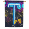 America Forever New Year Cheers Monogram House Flag