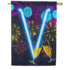 America Forever New Year Cheers Monogram House Flag