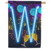 America Forever New Year Cheers Monogram House Flag