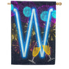 America Forever New Year Cheers Monogram House Flag