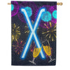 America Forever New Year Cheers Monogram House Flag