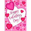 America Forever Happy Valentine's Day Hearts House Flag