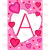 America Forever Happy Valentine's Day Hearts Monogram House Flag