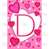 America Forever Happy Valentine's Day Hearts Monogram House Flag