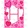 America Forever Happy Valentine's Day Hearts Monogram House Flag