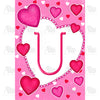 America Forever Happy Valentine's Day Hearts Monogram House Flag