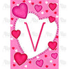 America Forever Happy Valentine's Day Hearts Monogram House Flag