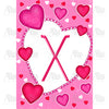 America Forever Happy Valentine's Day Hearts Monogram House Flag