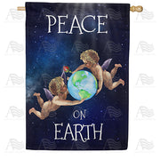 America Forever Peace On Earth Angels House Flag