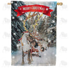 America Forever Sleigh Ride Merry Christmas House Flag