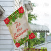 America Forever Tis The Season Poinsettia & Greenery House Flag