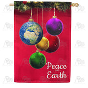 America Forever Peace On Earth Ornaments House Flag