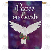 America Forever Peace On Earth Dove Holly House Flag