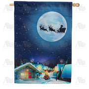 America Forever Santa Claus Is Coming To Town House Flag