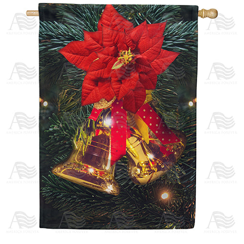 America Forever Gold Bells House Flag