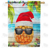America Forever Tropical Christmas House Flag