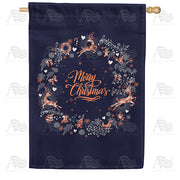 America Forever Blue Christmas House Flag
