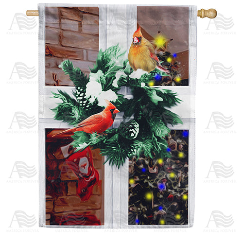 America Forever Bird's Eye View Of Christmas House Flag