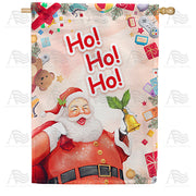 America Forever Vintage Santa House Flag