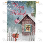 America Forever Happy Holidays! House Flag