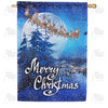 America Forever Here Comes Santa! House Flag