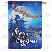 America Forever Here Comes Santa! House Flag
