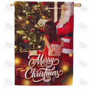 America Forever On Santa's Nice List House Flag