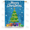 America Forever Merry Christmas-Tree & Gifts House Flag