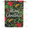 America Forever Merry Christmas Poinsettias House Flag