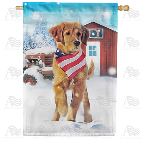 America Forever Patriotic Farm Dog House Flag