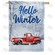 America Forever Winter Travels House Flag