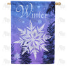 America Forever Crystal Snowflake House Flag
