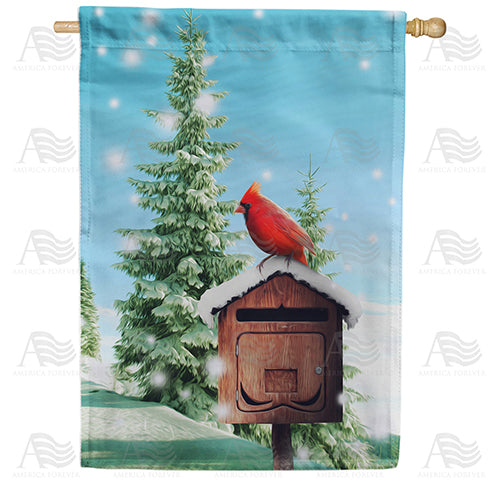 America Forever Winter Delivery House Flag