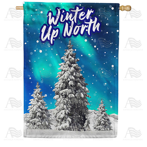 America Forever Northern Winter House Flag
