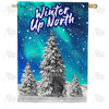 America Forever Northern Winter House Flag