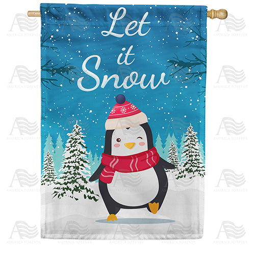 America Forever Dancing Penguin House Flag
