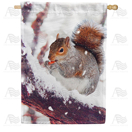 America Forever Winter Foraging House Flag