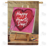 America Forever Happy Hearts Day Painting House Flag