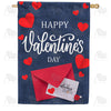 America Forever Love Letter Hearts House Flag