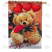 America Forever Tender Loving Teddy House Flag