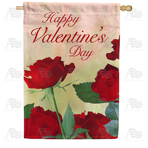 America Forever Roses For My Love House Flag