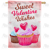 America Forever Sweet Valentine Wishes House Flag