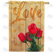 America Forever Engraved With Love House Flag