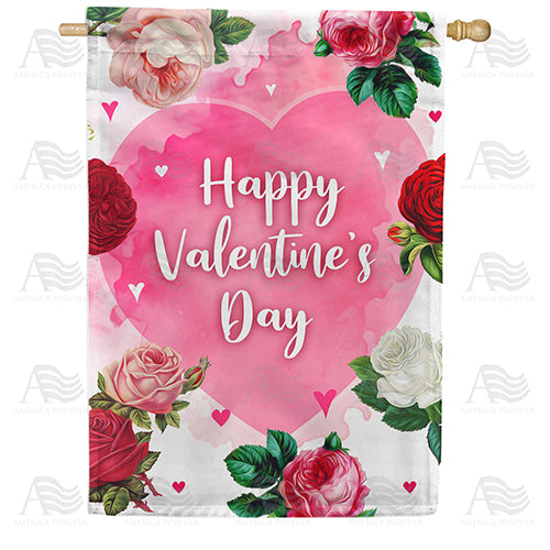 America Forever Vintage Roses House Flag