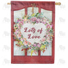 America Forever Home Is Where The Heart Is Wreath House Flag