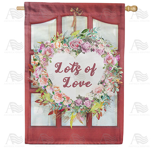 America Forever Home Is Where The Heart Is Wreath House Flag