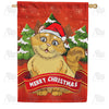 America Forever Merry Christmas Kitty House Flag