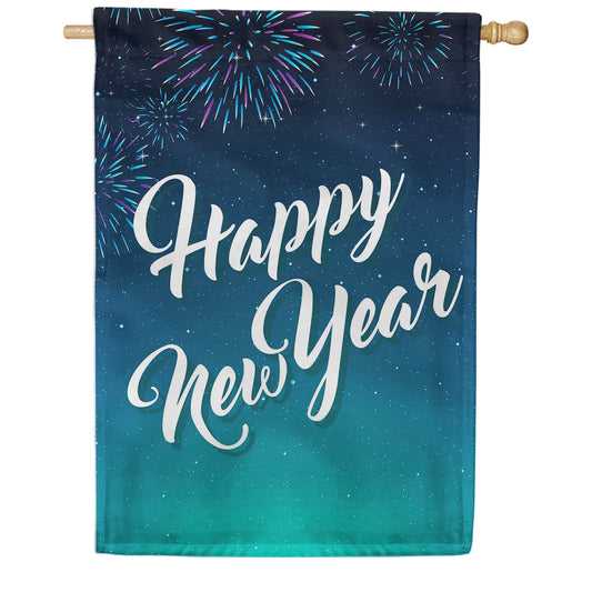 America Forever Bring In The New Year House Flag