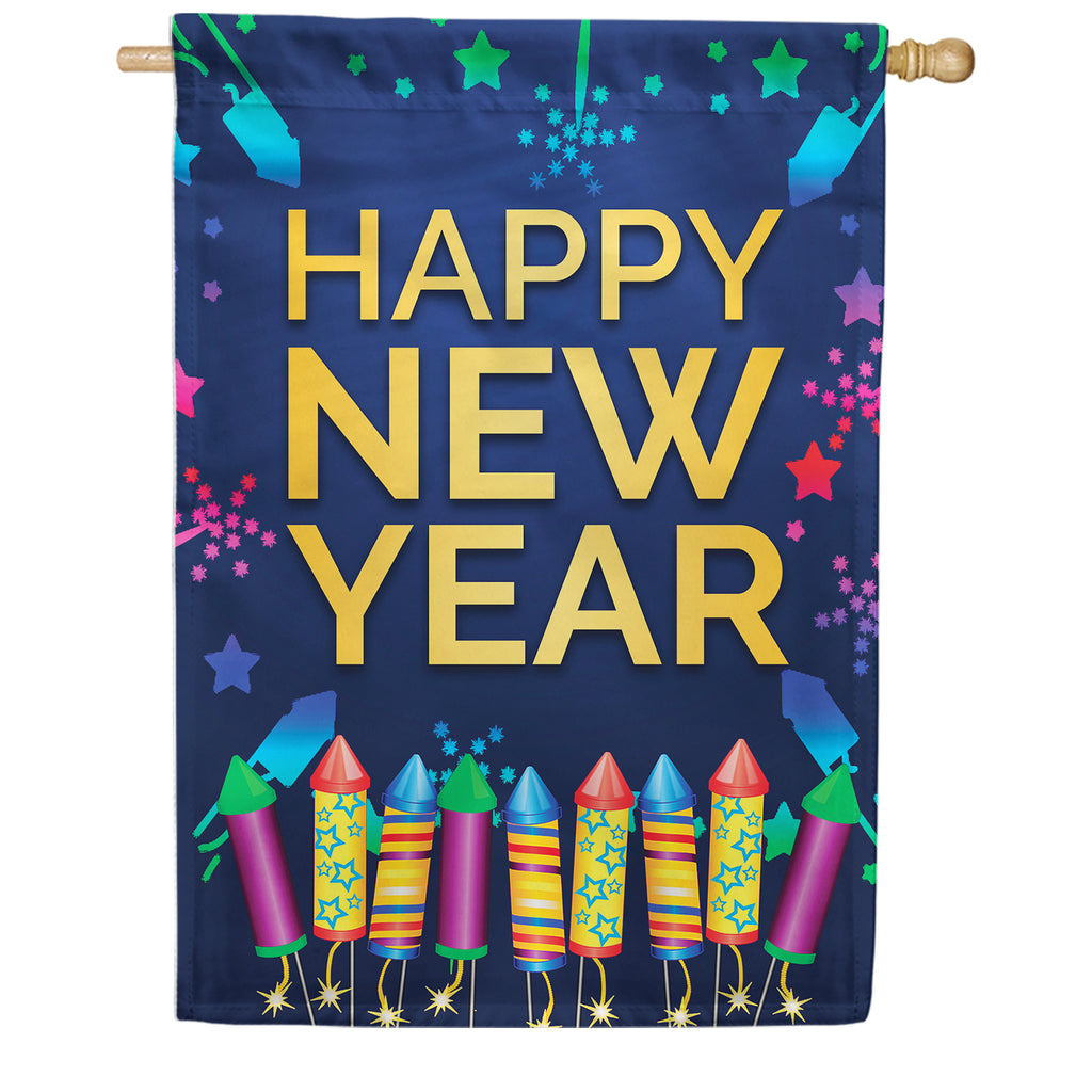 America Forever New Year Rockets House Flag