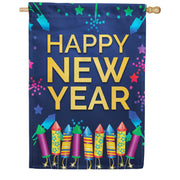 America Forever New Year Rockets House Flag